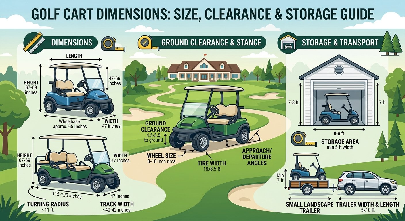 Golf Cart Dimensions: Size, Clearance & Storage Guide